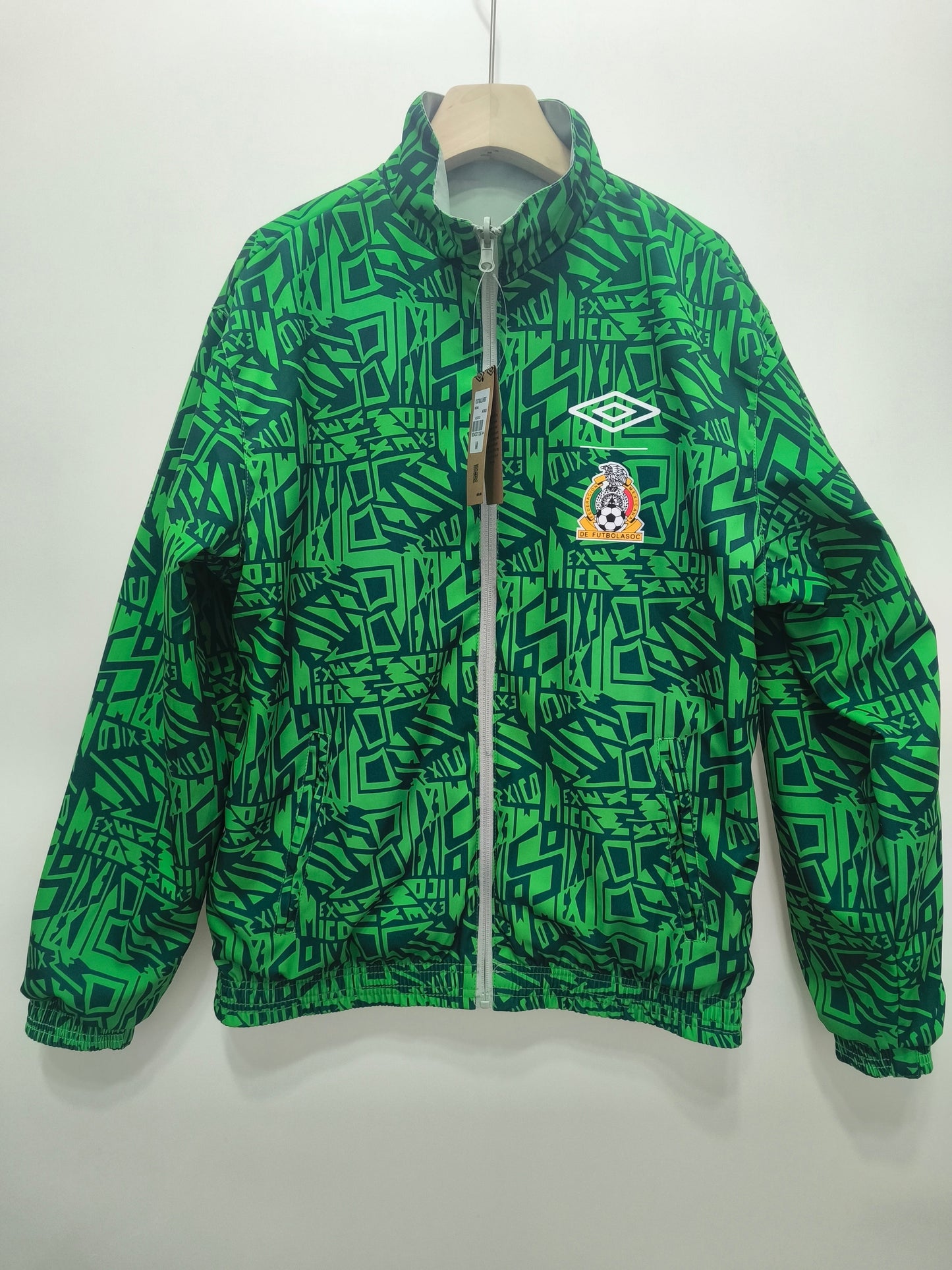 Mexico Reversible Windbreaker (Green and Grey)